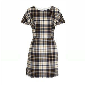 french connection eleanor plaid sheath dress